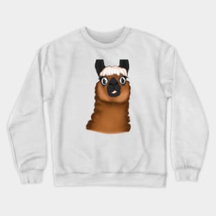 Cute Llama Drawing Crewneck Sweatshirt